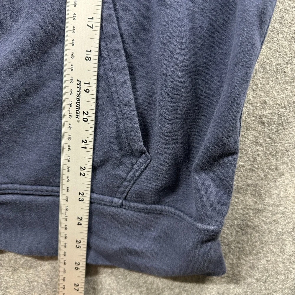 The North Face Hoodie‎ Mens Medium Navy Blue Graphic Fleece Pullover Sweatshirt